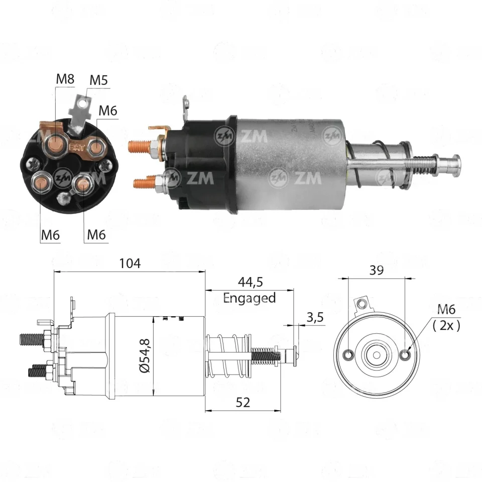 ZM-1-610 — Solenoides y Relés