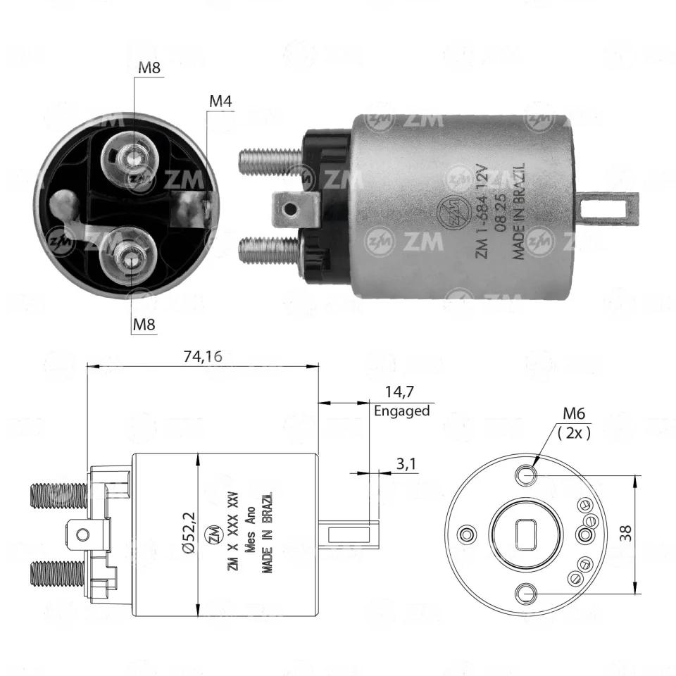 ZM-1-684 — Solenoides y Relés