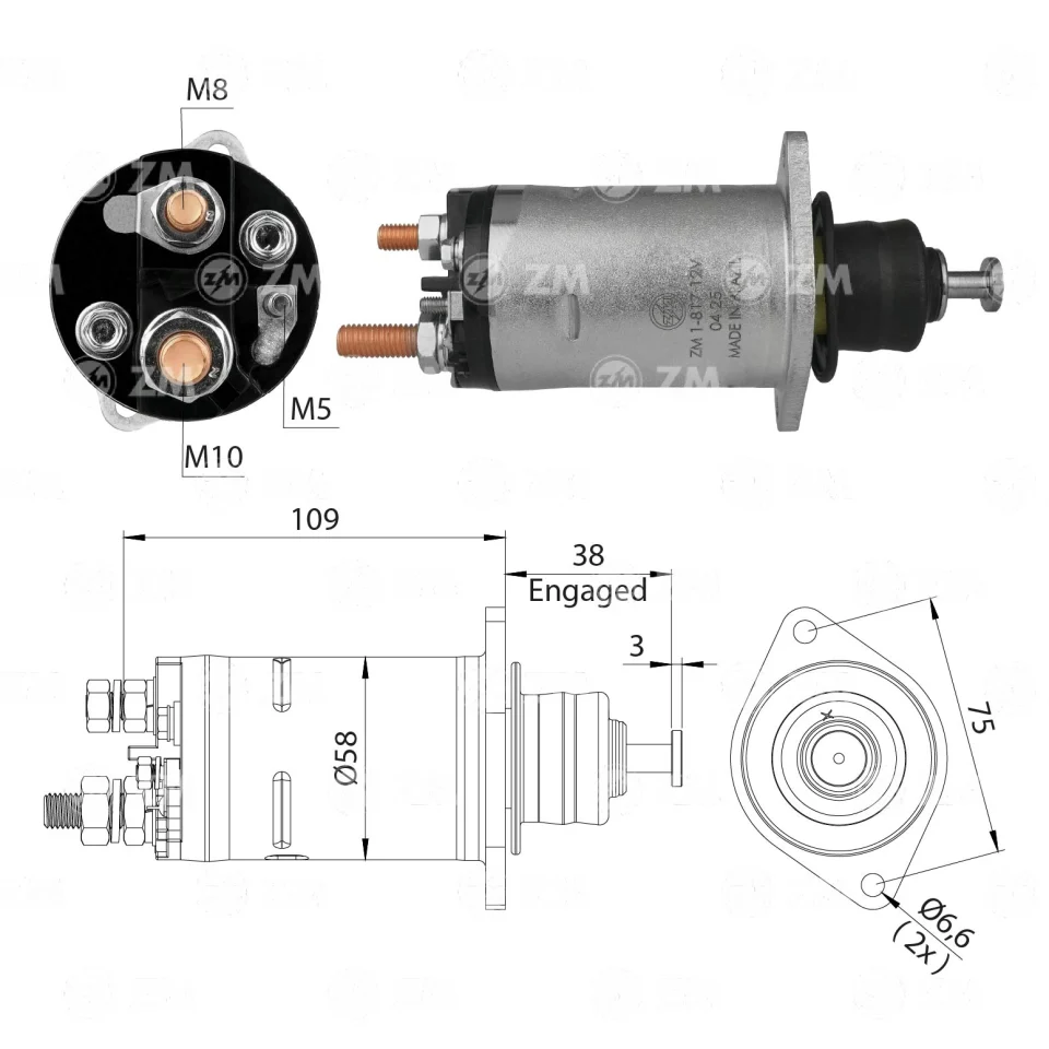 ZM-1-817 — Solenoides y Relés