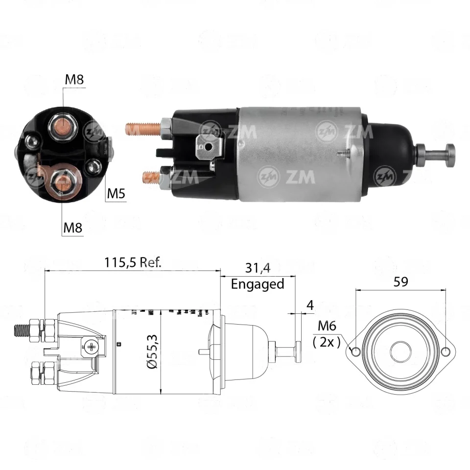 ZM-1-898 — Solenoides y Relés