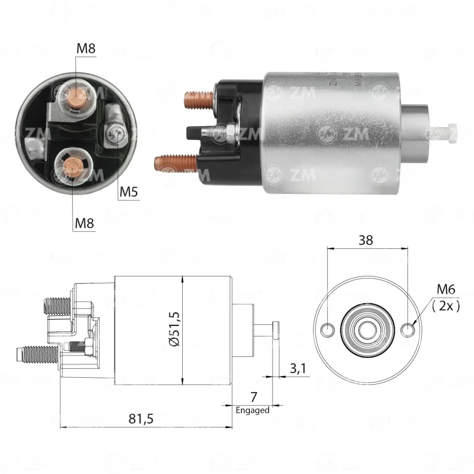 ZM-1-993 — Solenoides y Relés