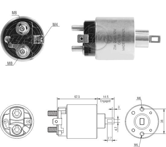 ZM-2-411 — Solenoides y Relés