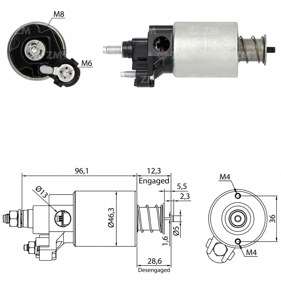 ZM-2-665 — Solenoides y Relés