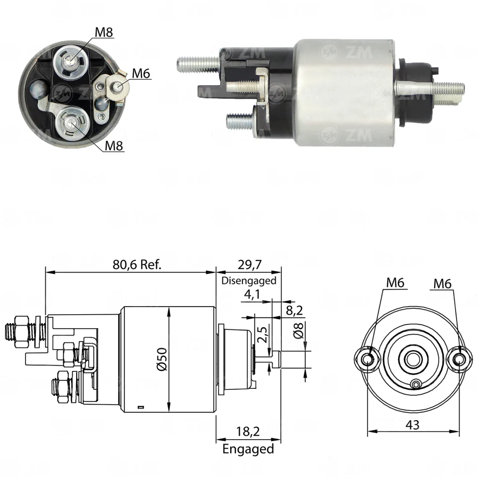 ZM-2-708 — Solenoides y Relés
