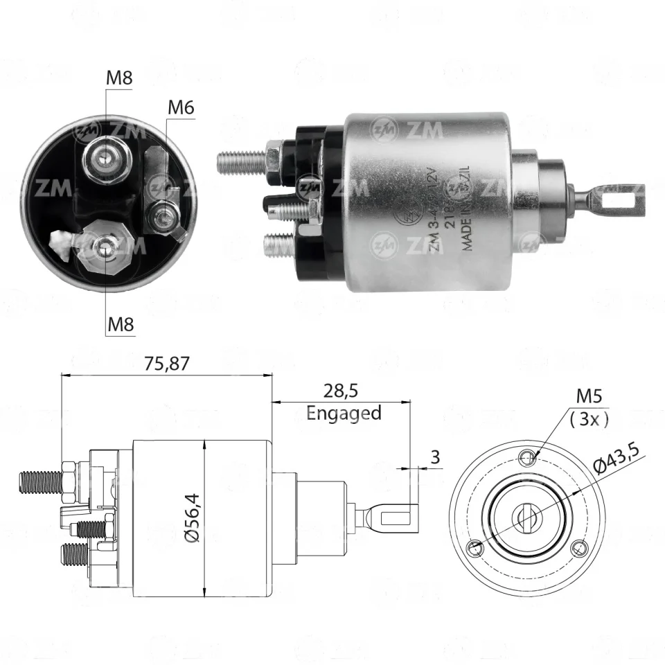 ZM-3-479 — Solenoides y Relés