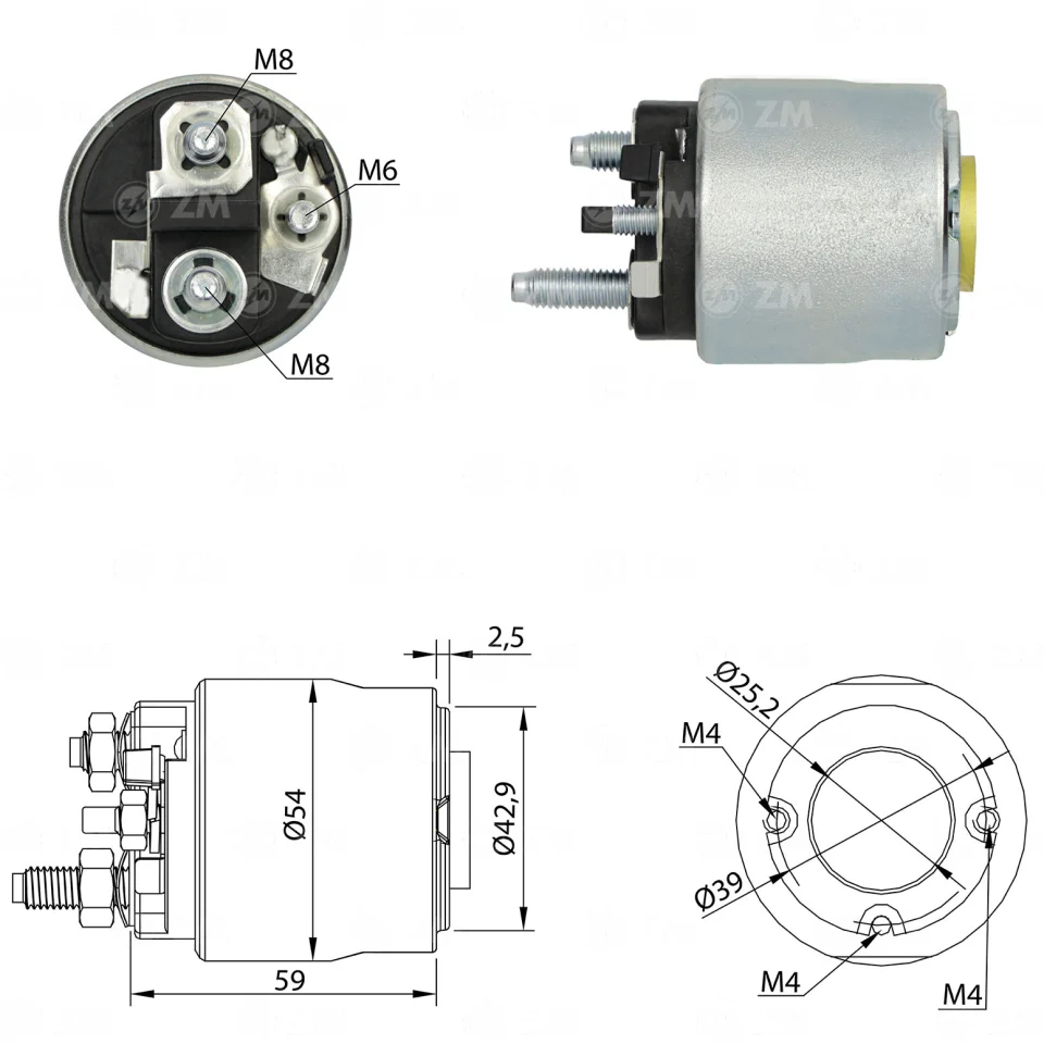ZM-3-495 — Solenoides y Relés