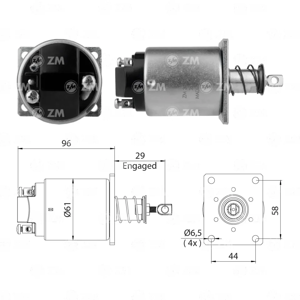 ZM-3-733 — Solenoides y Relés