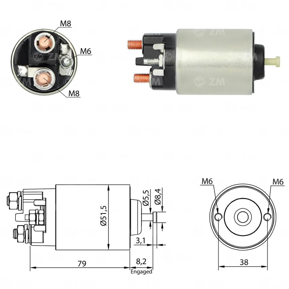 ZM-3-993 — Solenoides y Relés