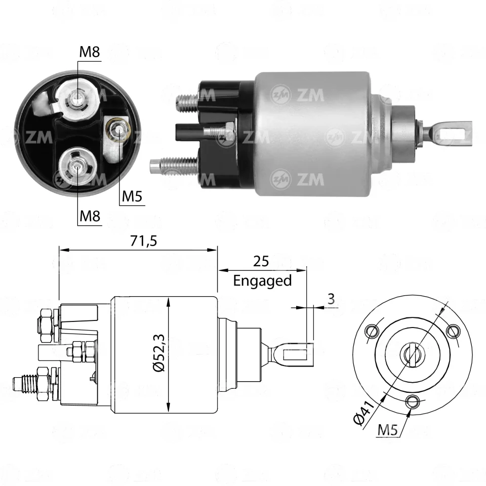 ZM-377 — Solenoides y Relés