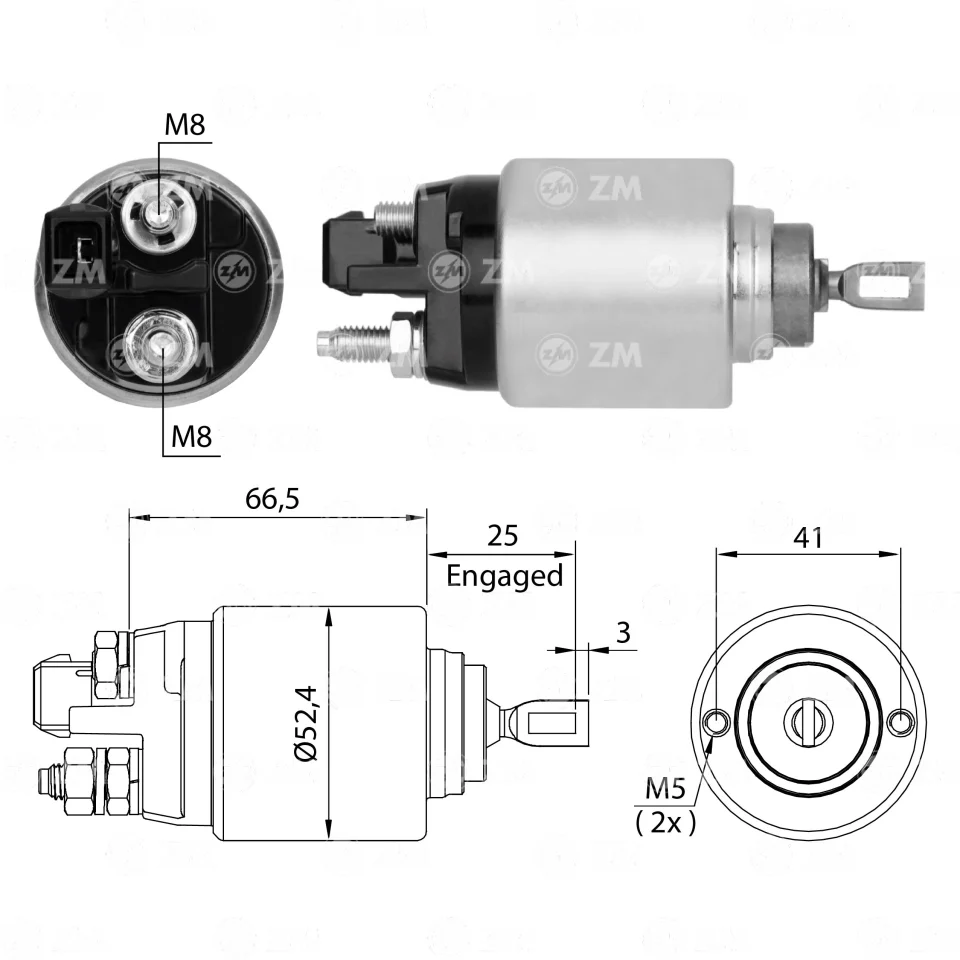 ZM-382 — Solenoides y Relés
