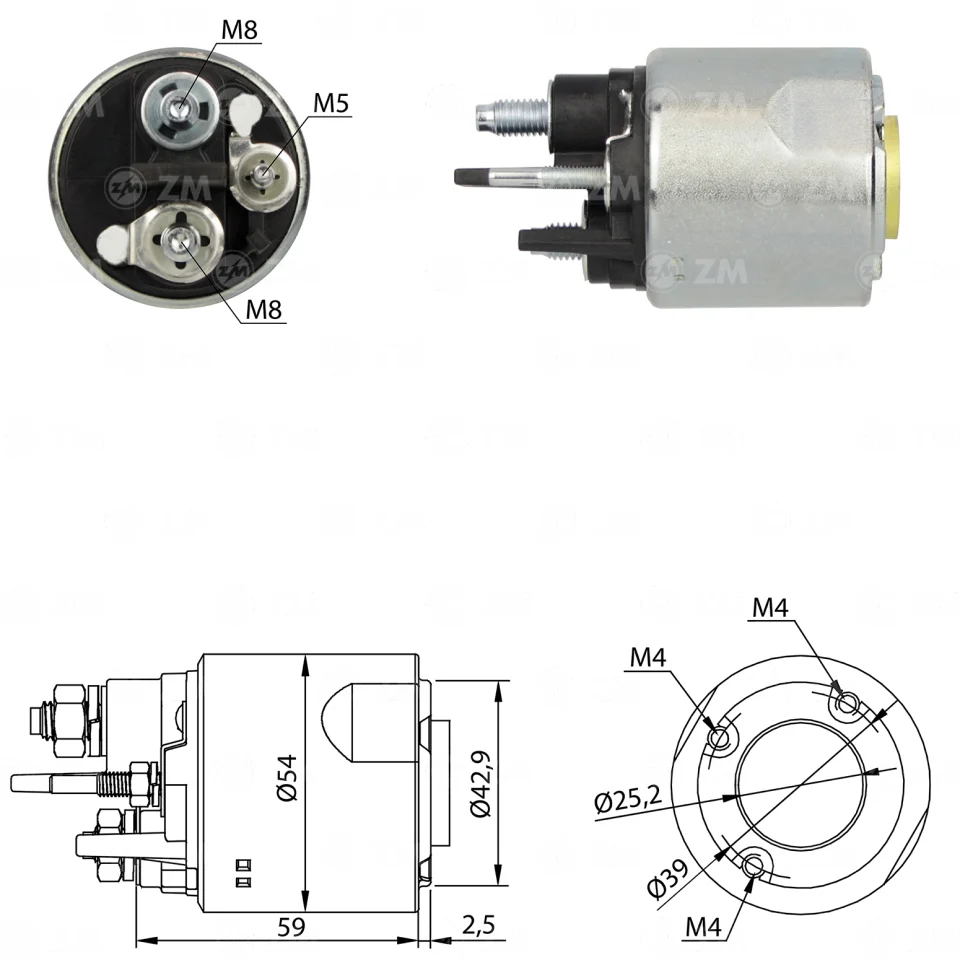 ZM-4-494 — Solenoides y Relés