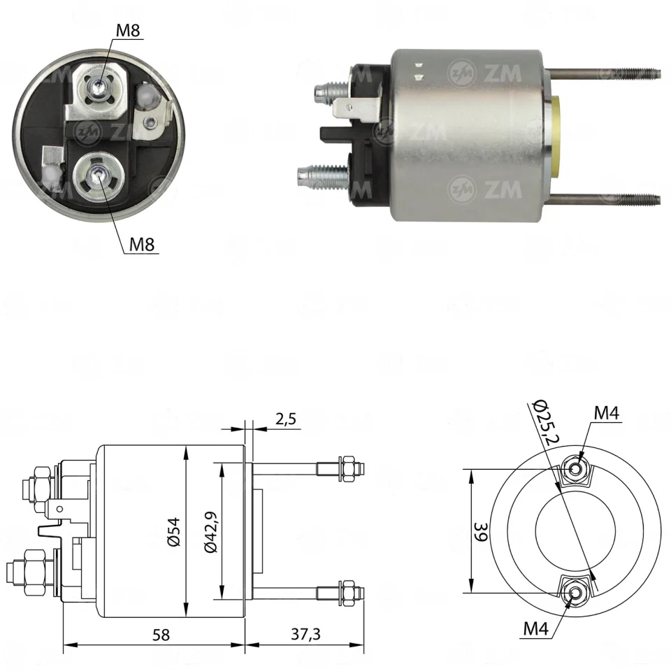 ZM-592 — Solenoides y Relés