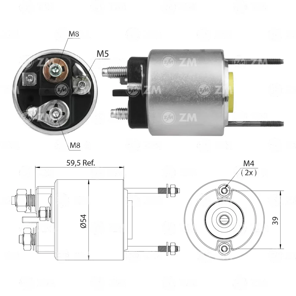 ZM-596 — Solenoides y Relés