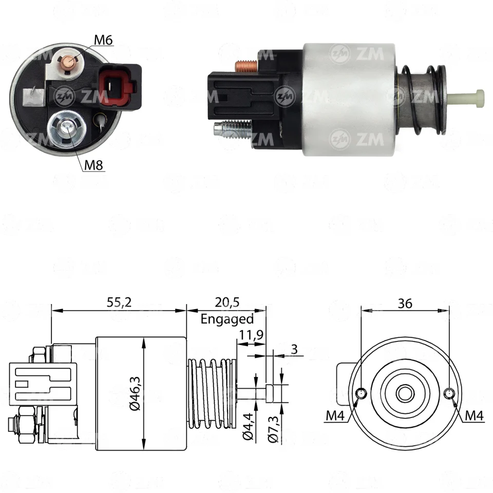 ZM-6-261 — Solenoides y Relés