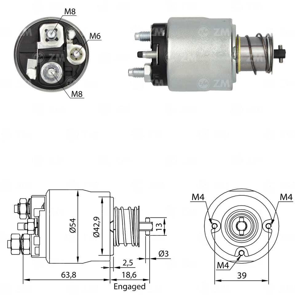 ZM-6-494 — Solenoides y Relés