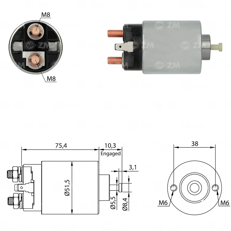 ZM-6-698 — Solenoides y Relés