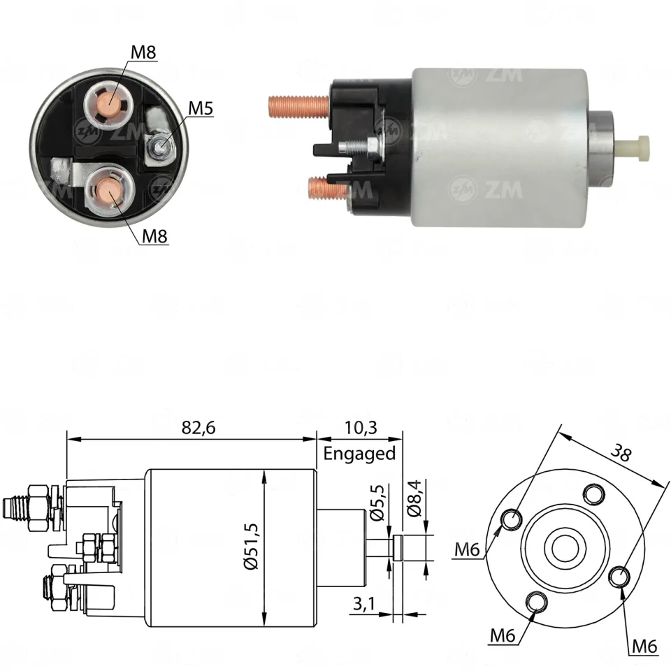 ZM-6-993 — Solenoides y Relés
