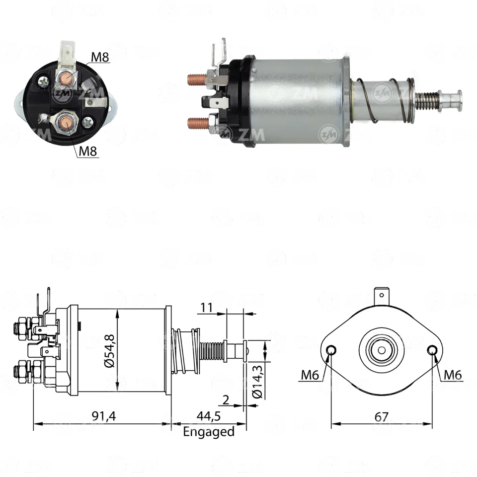 ZM-614 — Solenoides y Relés