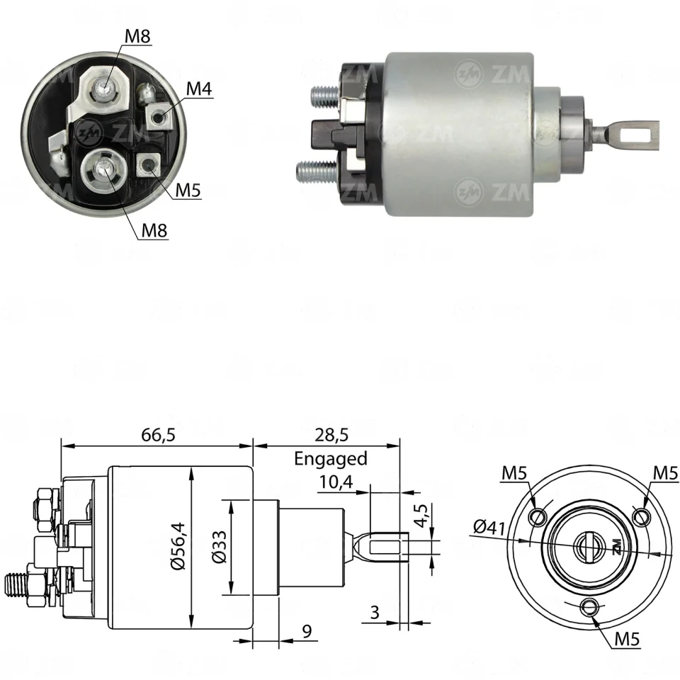 ZM-671 — Solenoides y Relés