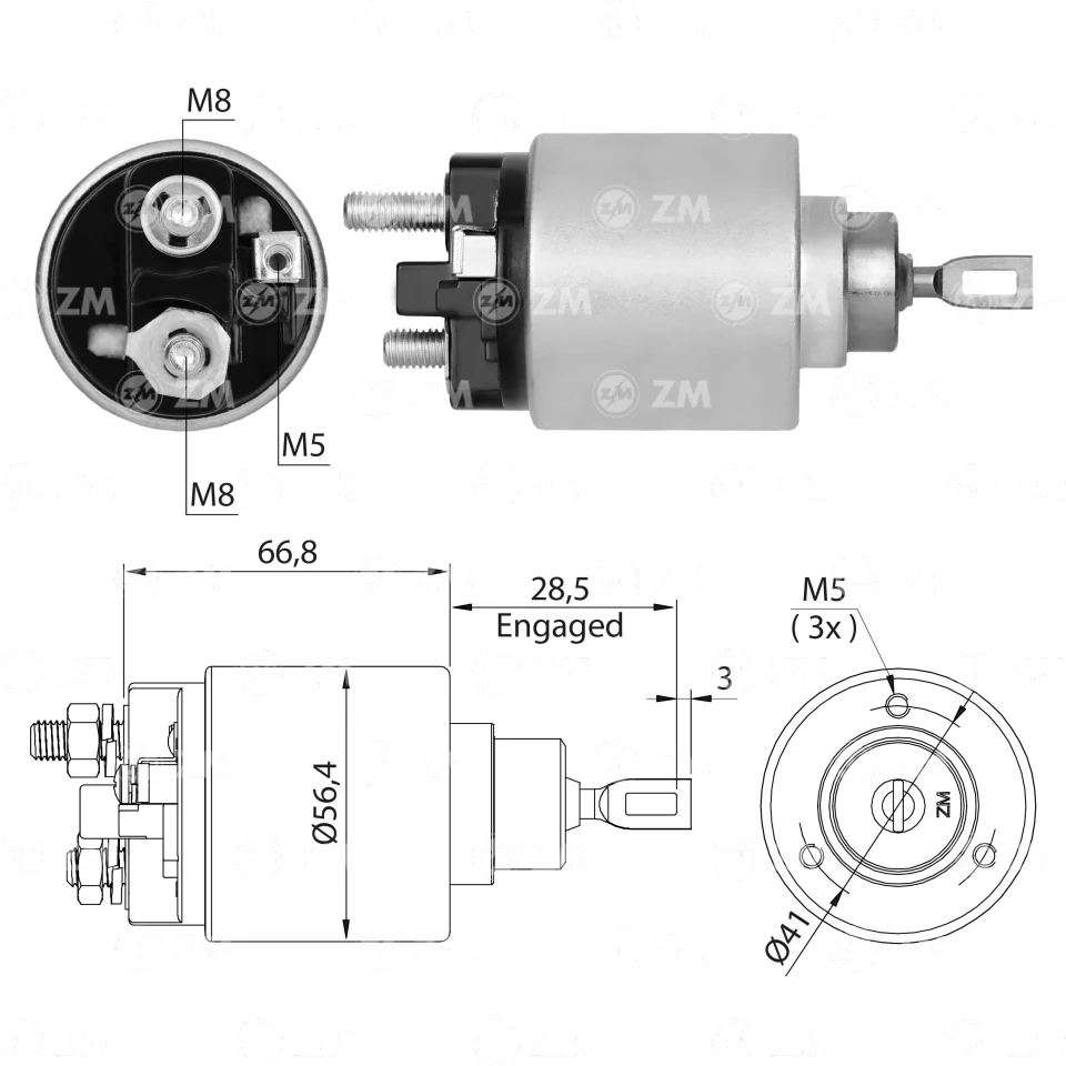 ZM-674 — Solenoides y Relés