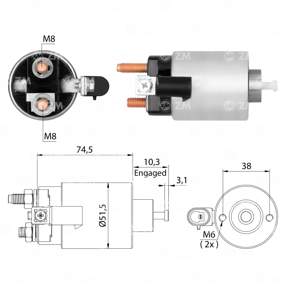 ZM-7-695 — Solenoides y Relés