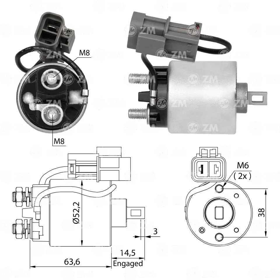 ZM-713 — Solenoides y Relés