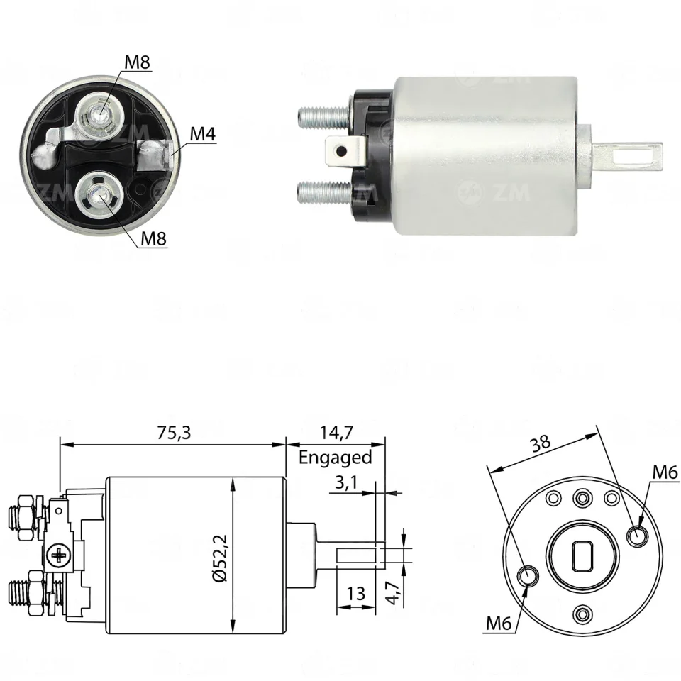 ZM-780 — Solenoides y Relés
