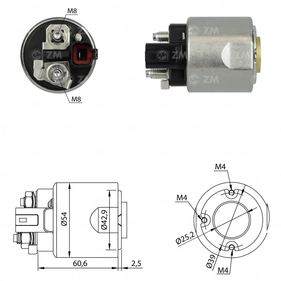 ZM-8-492 — Solenoides y Relés