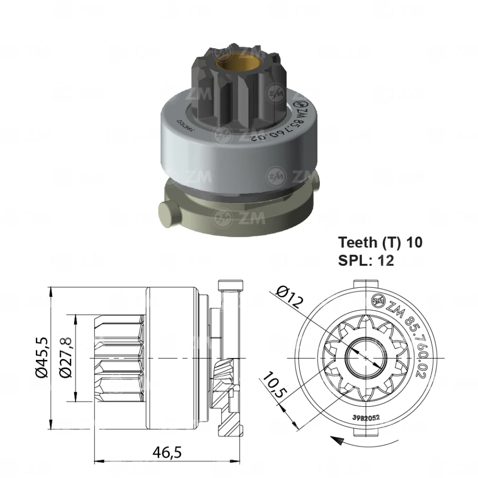 ZM-85.760.02 — Impulsor de Arranque