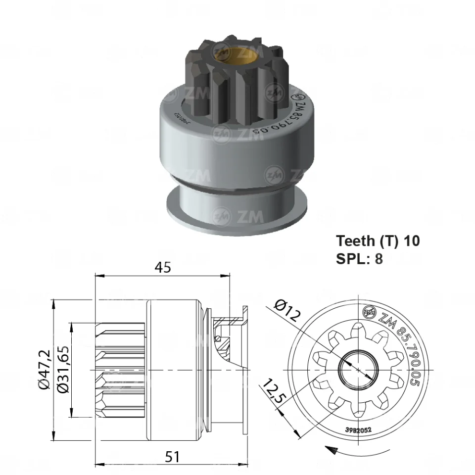 ZM-85.790.05 — Impulsor de Arranque