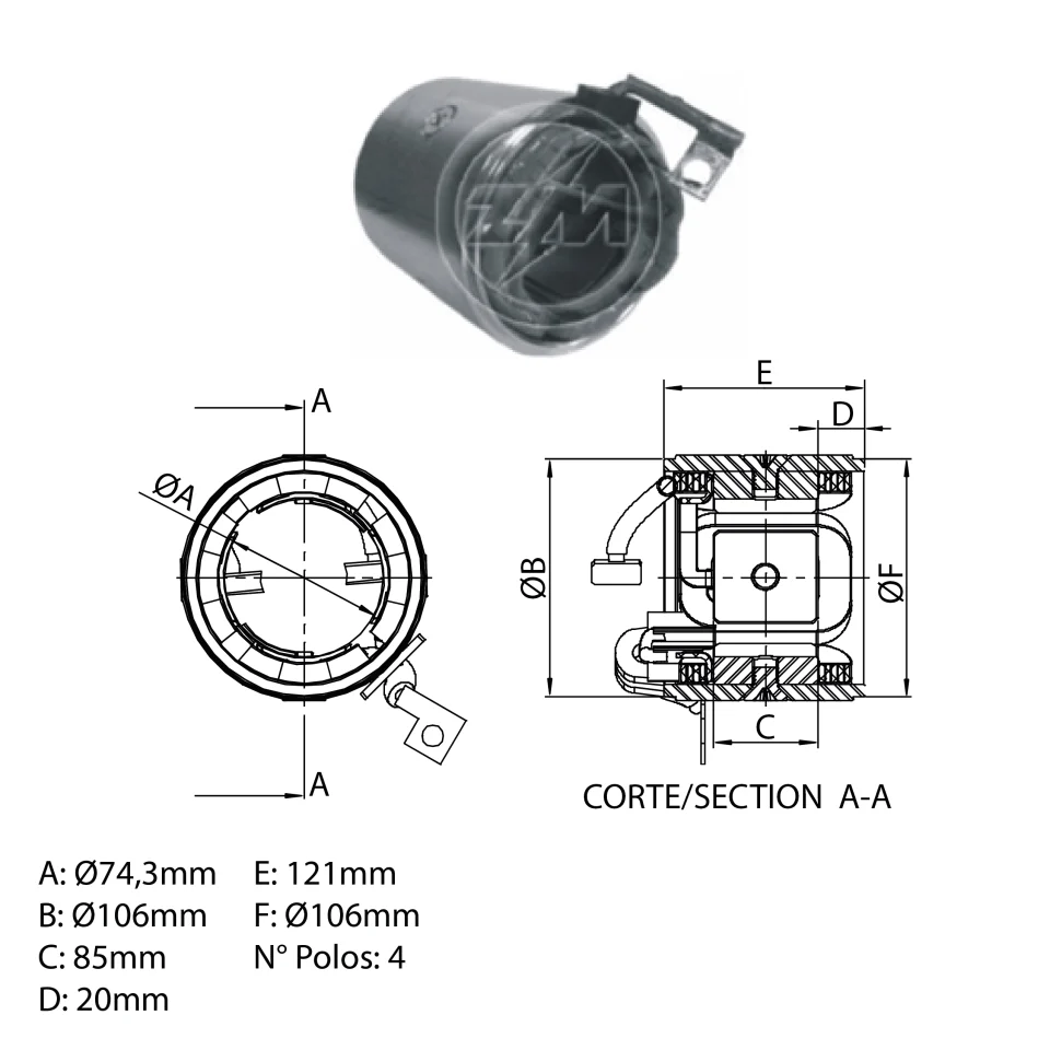 ZM-8913700 — Componentes Motor de Arranque
