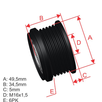 ZM-9600020 — Poleas Rueda Libre