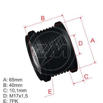 ZM-9601015 — Poleas Rueda Libre