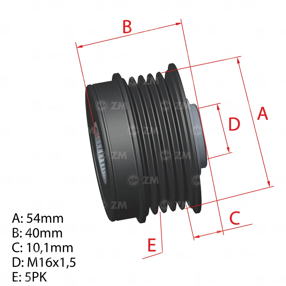 ZM-9601245 — Poleas Rueda Libre